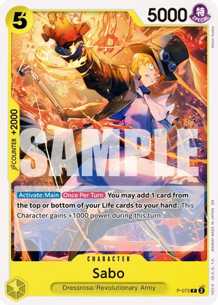 Sabo - P-073 (Pirate Foil) (P-073) - Premium Booster -The Best- Vol. 2 Foil - for just $0.15! 