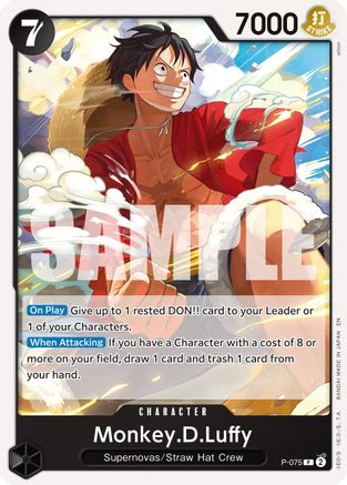 Monkey.D.Luffy - P-075 (Pirate Foil) (P-075) - Premium Booster -The Best- Vol. 2 Foil - for just $0.18! 