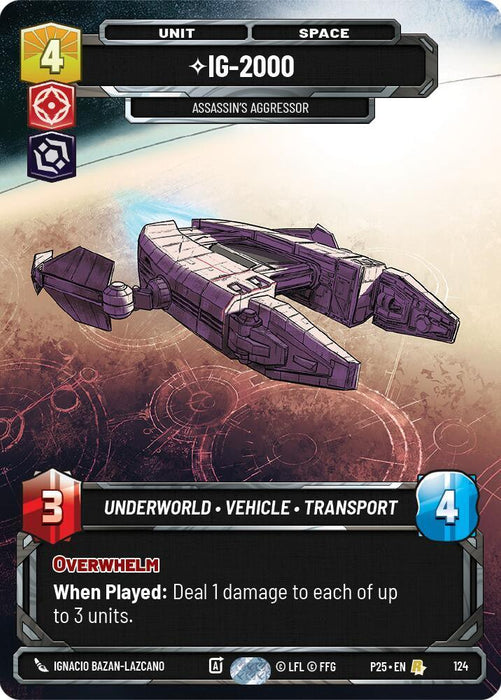 IG-2000 - 2000 (124) - Assassin's Aggressor (124) (124) [Sector and Regional Promos: Season 1] - for just $8.80! 