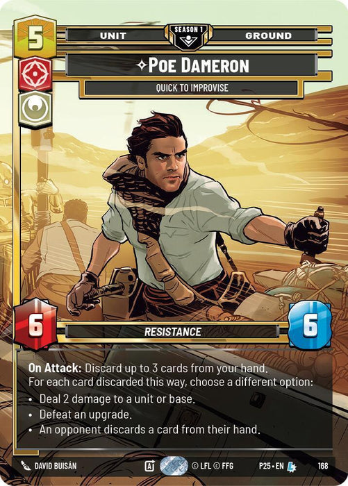 Poe Dameron - Quick to Improvise (168) (168) [Sector and Regional Promos: Season 1] - for just $20! 