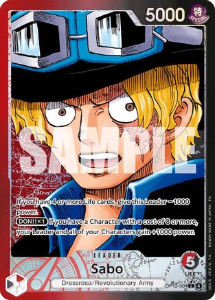 Sabo (004) (Alternate Art) (OP13-004) - Carrying On His Will Foil - for just $8.60! 