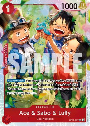 Ace & Sabo & Luffy (OP13-007) - Carrying On His Will Foil - for just $1.80! 