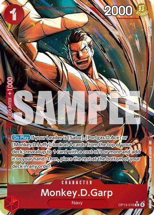 Monkey.D.Garp (Alternate Art) (OP13-016) - Carrying On His Will Foil - for just $12.72! 