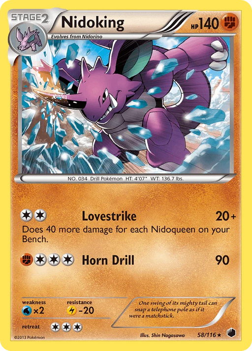 Nidoking (58/116) [Black & White: Plasma Freeze] - for just $1.35! 