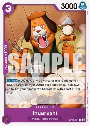 Inuarashi (OP13-061) - Carrying On His Will - for just $0.05! 