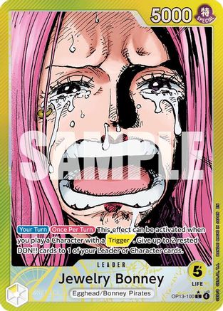 Jewelry Bonney (100) (Alternate Art) (OP13-100) - Carrying On His Will Foil - for just $7.40! 