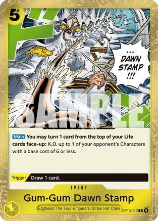 Gum-Gum Dawn Stamp (OP13-117) - Carrying On His Will Foil - for just $0.08! 