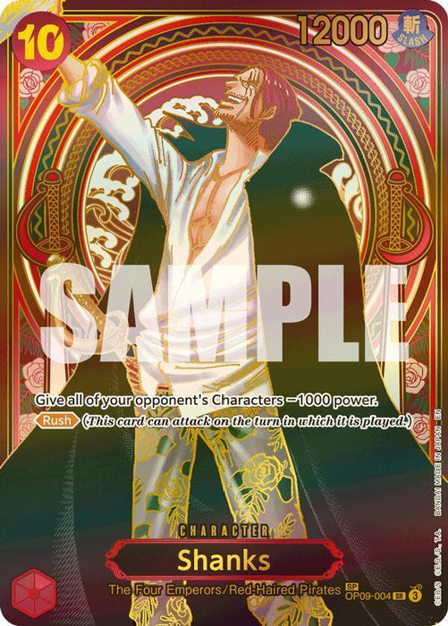 Shanks (OP09-004) (SP) (Gold) [Carrying On His Will] - for just $742.30! 