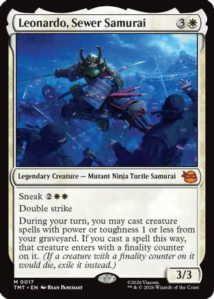 Leonardo, Sewer Samurai (TMT-017) - Teenage Mutant Ninja Turtles Foil - for just $0.68! 