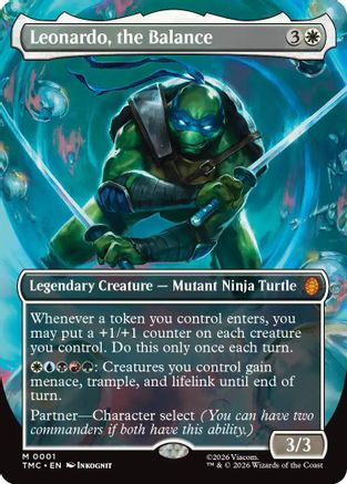 Leonardo, the Balance (Borderless) (TMC-001) - Commander: Teenage Mutant Ninja Turtles - for just $0.85! 