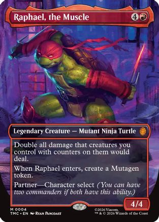 Raphael, the Muscle (Borderless) (TMT-004) - Teenage Mutant Ninja Turtles Foil - for just $0.21! 