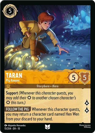 Taran - Pig Keeper (15/204) - Whispers in the Well Cold Foil - for just $0.06! 