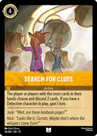 Search For Clues (26/204) - Whispers in the Well Cold Foil - for just $0.09! 