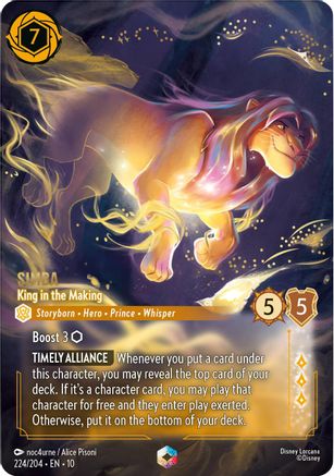 Simba - King in the Making (Enchanted) (224/204) - Whispers in the Well Holofoil - for just $69.47! 