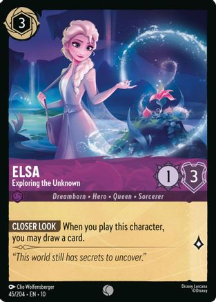 Elsa - Exploring the Unknown (45/204) - Whispers in the Well Cold Foil - for just $0.08! 