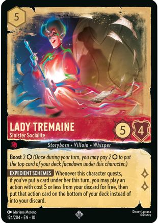 Lady Tremaine - Sinister Socialite (124/204) - Whispers in the Well Cold Foil - for just $0.46! 