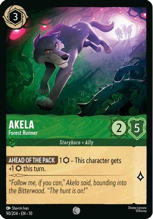 Akela - Forest Runner (90/204) - Whispers in the Well Cold Foil - for just $0.06! 
