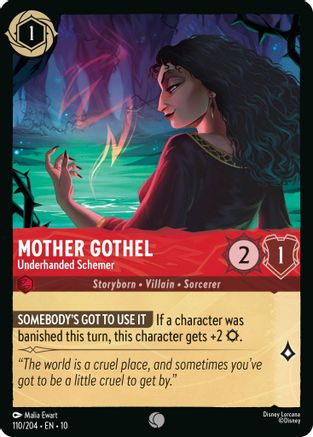 Mother Gothel - Underhanded Schemer (110/204) - Whispers in the Well Cold Foil - for just $0.05! 