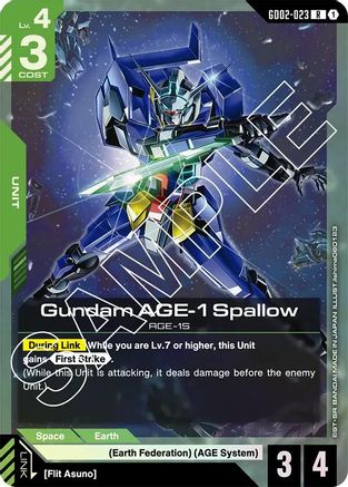 Gundam AGE-1 Spallow (GD02-023) - Dual Impact Holofoil - for just $0.04! 