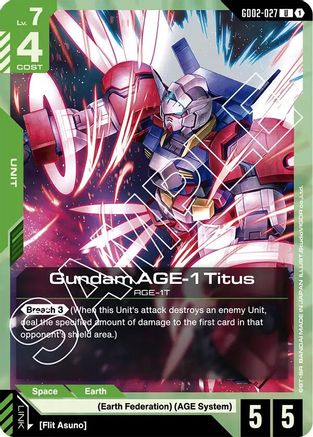 Gundam AGE-1 Titus (GD02-027) (GD02-027) - Dual Impact - for just $0.03! 