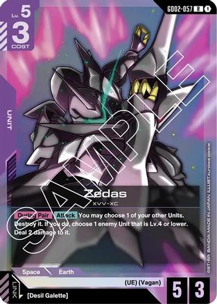 Zedas (GD02-057) - Dual Impact Holofoil - for just $0.08! 