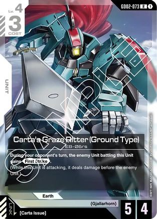 Carta's Graze Ritter (Ground Type) (GD02-073) - Dual Impact Holofoil - for just $0.07! 