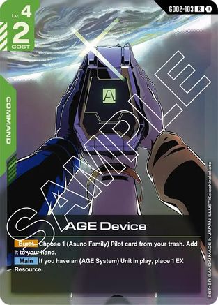 AGE Device (GD02-103) - Dual Impact Holofoil - for just $0.08! 