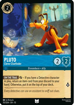 Pluto - Clever Cluefinder (157/204) - Whispers in the Well Cold Foil - for just $0.10! 
