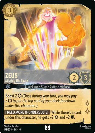 Zeus - Missing His Spark (193/204) - Whispers in the Well Cold Foil - for just $0.03! 