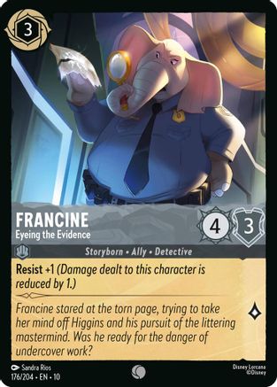 Francine - Eyeing the Evidence (176/204) - Whispers in the Well Cold Foil - for just $0.06! 