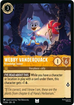Webby Vanderquack - Knowledge Seeker (9/204) - Whispers in the Well Cold Foil - for just $0.06! 