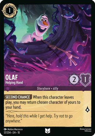 Olaf - Helping Hand (57/204) - Whispers in the Well Cold Foil - for just $0.79! 