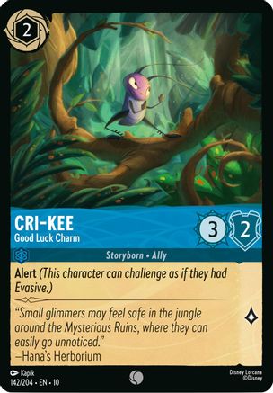 Cri-Kee - Good Luck Charm (142/204) - Whispers in the Well Cold Foil - for just $0.06! 