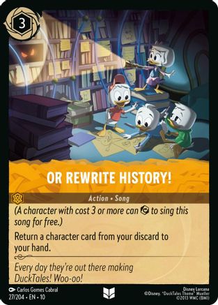 Or Rewrite History! (27/204) - Whispers in the Well Cold Foil - for just $0.12! 