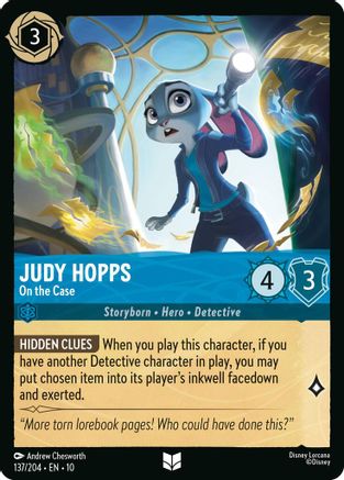 Judy Hopps - On the Case (137/204) - Whispers in the Well Cold Foil - for just $0.09! 