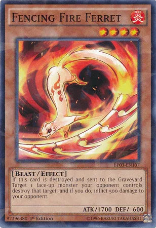 Fencing Fire Ferret [BP03-EN107] Shatterfoil Rare - for just $0.40! 
