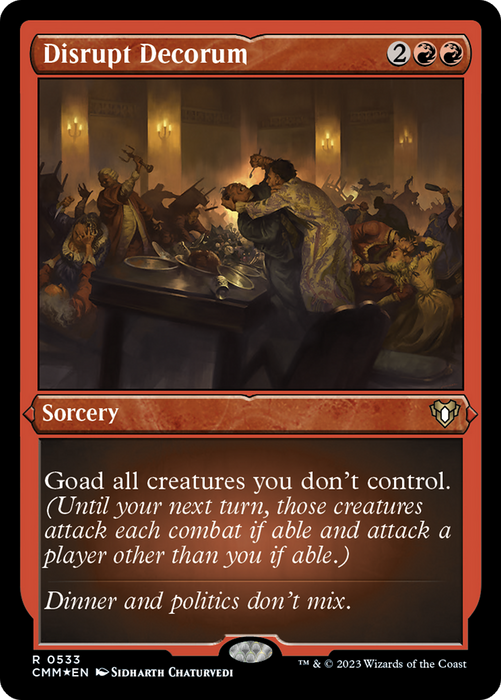 Disrupt Decorum (Foil Etched) [Commander Masters] - Just $1.35! Shop now at Retro Gaming of Denver