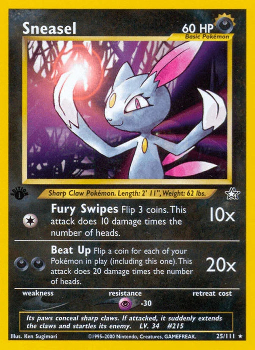 Sneasel (25/111) [Neo Genesis 1st Edition] - for just $2.25! 