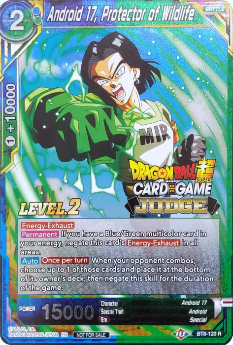Android 17, Protector of Wildlife (Level 2) (BT8-120) [Judge Promotion Cards] - for just $0.80! 