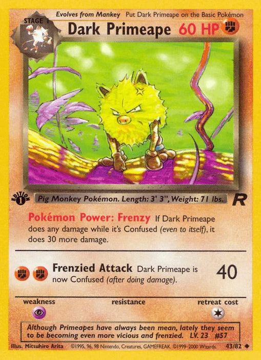 Dark Primeape (43/82) [Team Rocket 1st Edition] - for just $0.80! 