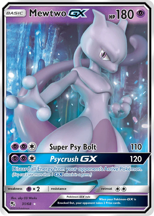 Mewtwo GX (31/68) [Sun & Moon: Hidden Fates] - for just $3.80! 