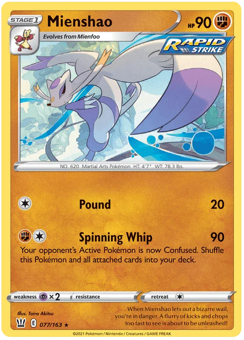 Mienshao (077/163) [Sword & Shield: Battle Styles] - for just $0.10! 