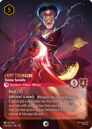Lady Tremaine - Sinister Socialite (Enchanted) (233/204) - Whispers in the Well Holofoil - for just $12.71! 