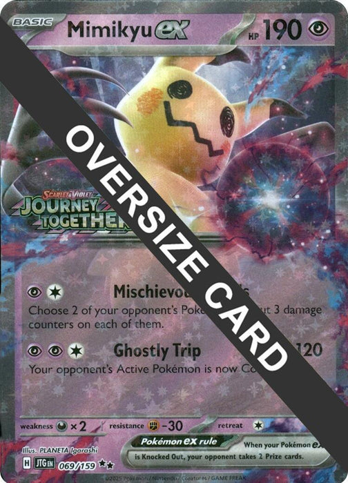 Mimikyu ex (069/159) (Journey Together Stamped) (Jumbo Card) [Miscellaneous Cards] - for just $1.90! 