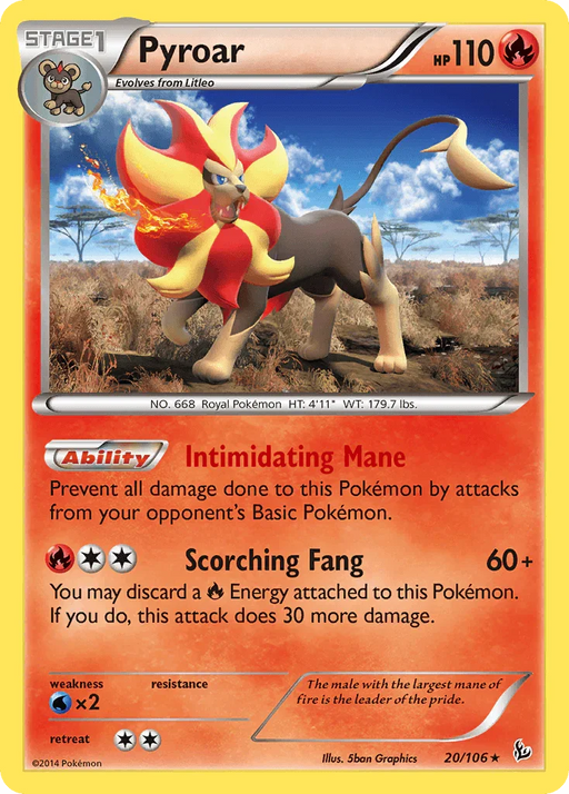 Pyroar (20/106) [XY: Flashfire] - for just $0.35! 