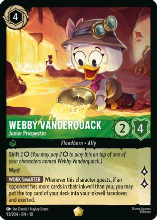 Webby Vanderquack - Junior Prospector (93/204) - Whispers in the Well - for just $1.51! 