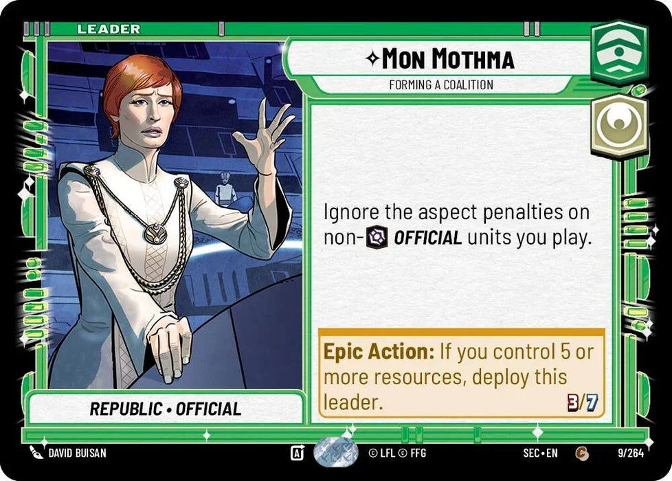 Mon Mothma - Forming a Coalition (9/264) (9/264) [Secrets of Power] - for just $0.10! 