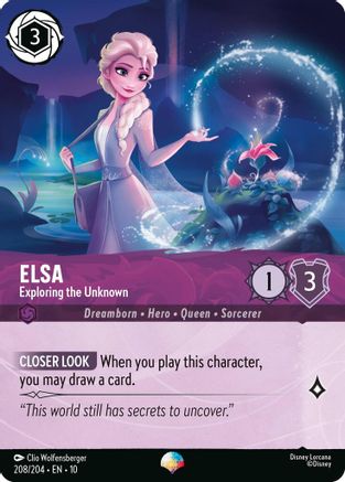 Elsa - Exploring the Unknown (Epic) (208/204) - Whispers in the Well Holofoil - for just $2.07! 