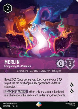 Merlin - Completing His Research (Epic) (209/204) - Whispers in the Well Holofoil - for just $1.01! 