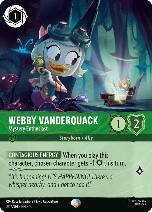 Webby Vanderquack - Mystery Enthusiast (Epic) (211/204) [Whispers in the Well] - for just $2.05! 